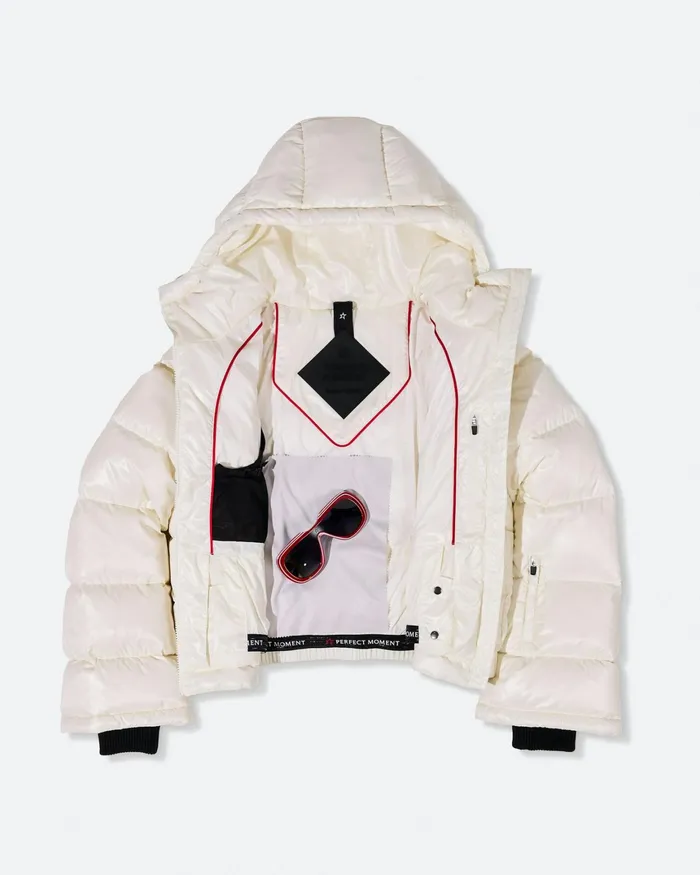 Perfect Moment Polar Flare Down Jacket White Women Jackets