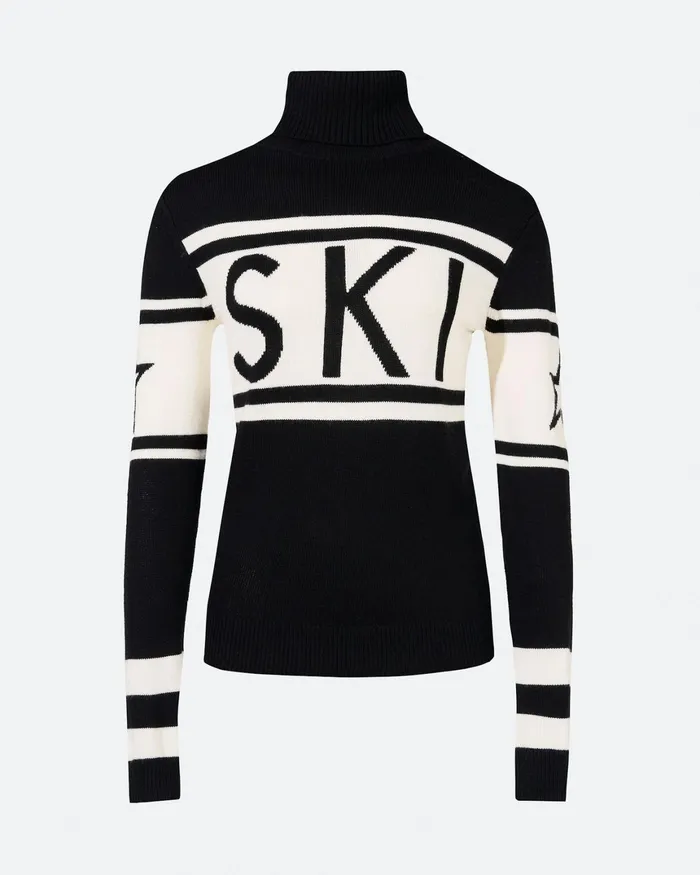 Perfect Moment Schild Merino Wool Sweater Black Women Tops