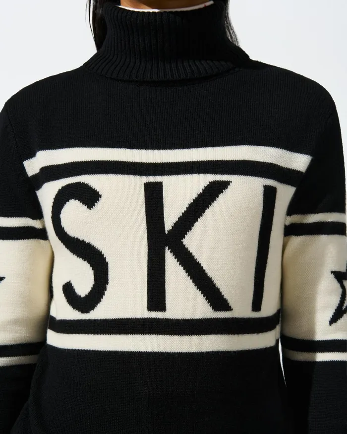 Perfect Moment Schild Merino Wool Sweater Black Women Tops