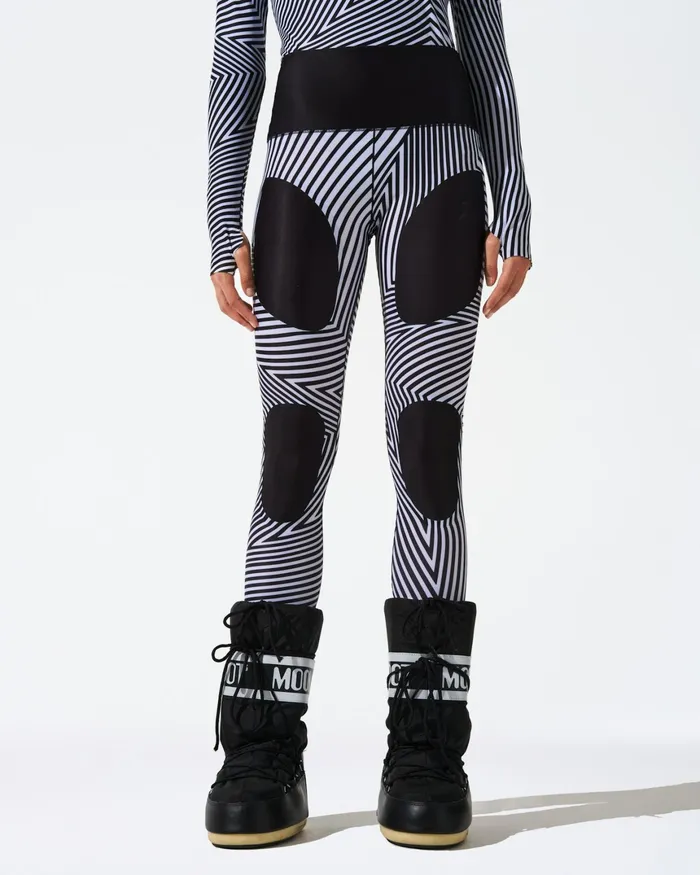 Perfect Moment Warped Star Compression Legging Warped Star Print Women Base Layers