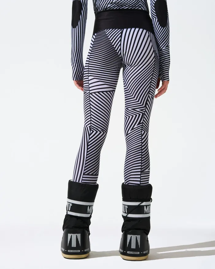 Perfect Moment Warped Star Compression Legging Warped Star Print Women Base Layers
