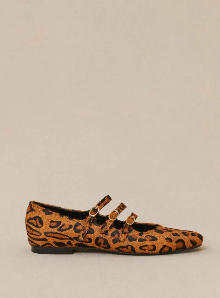 Petite Mendigote Ballerinas Fw24 Ballerines Pony Triple Bride Leopard 8211 Women