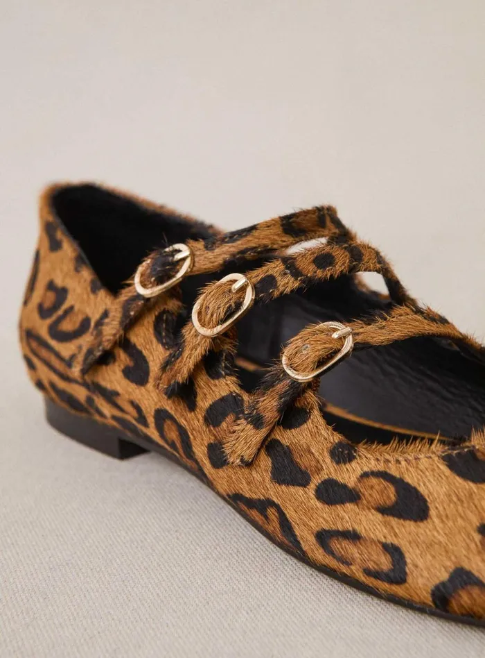 Petite Mendigote Ballerinas Fw24 Ballerines Pony Triple Bride Leopard 8211 Women