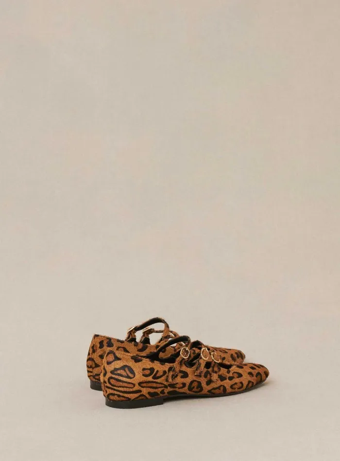 Petite Mendigote Ballerinas Fw24 Ballerines Pony Triple Bride Leopard 8211 Women