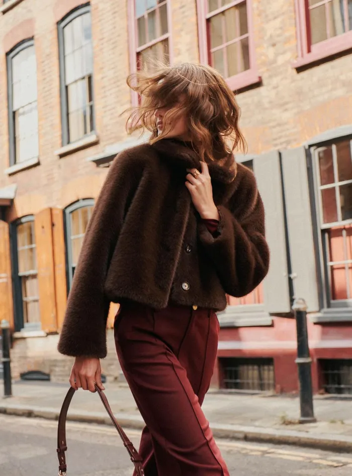 Petite Mendigote Jackets and Coats Fw24 Manteau Fourrure Oprah Brown 8211 Women