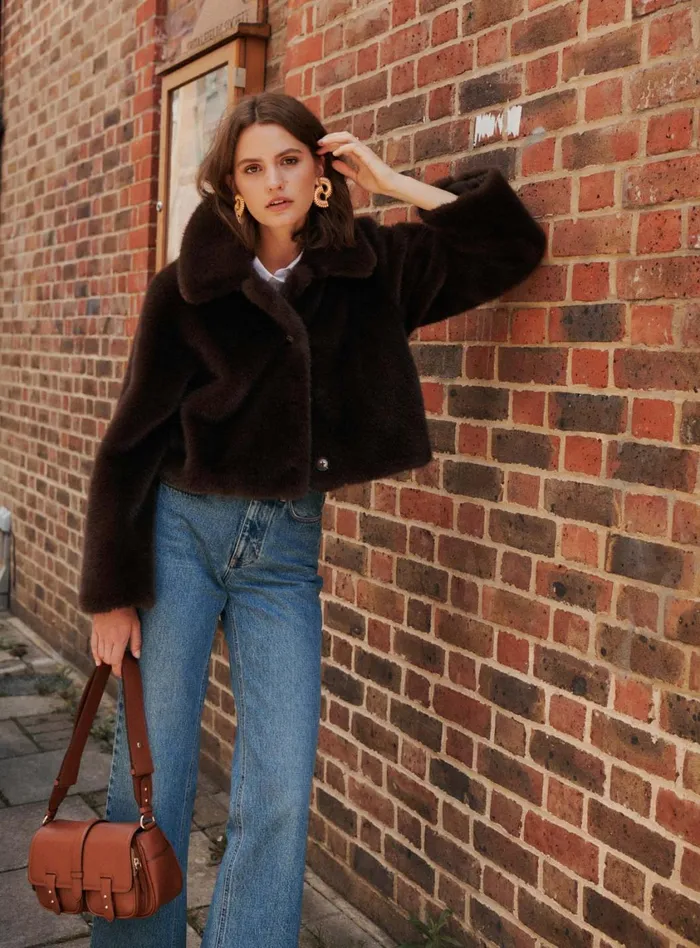 Petite Mendigote Jackets and Coats Fw24 Manteau Fourrure Oprah Brown 8211 Women