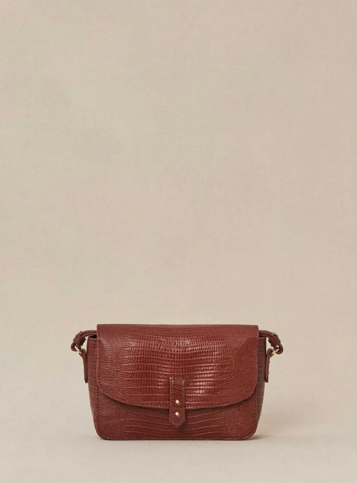 Petite Mendigote Leather Bags Fw24 Sac Servan Serpent Cognac 8211 Women