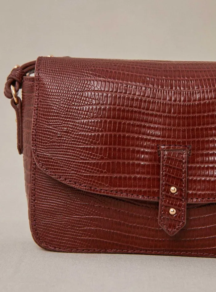 Petite Mendigote Leather Bags Fw24 Sac Servan Serpent Cognac 8211 Women