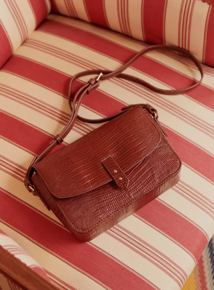 Petite Mendigote Leather Bags Fw24 Sac Servan Serpent Cognac 8211 Women