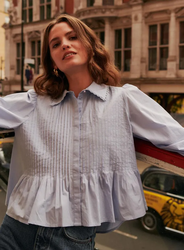 Petite Mendigote Tops Blouses Fw24 Chemise Tosca Blue 8211 Women