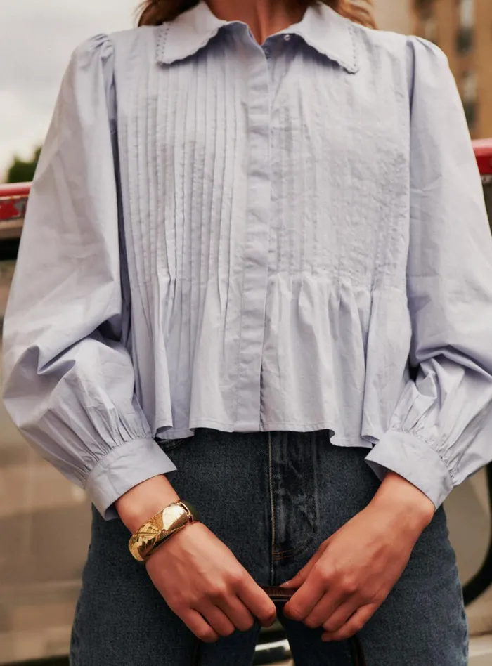 Petite Mendigote Tops Blouses Fw24 Chemise Tosca Blue 8211 Women