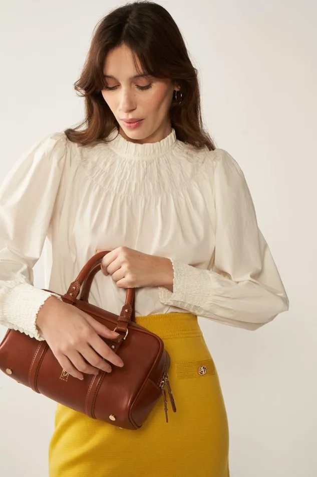 Petite Mendigote Tops Blouses Fw24 Top Uni Tissam Blanc 8211 Women