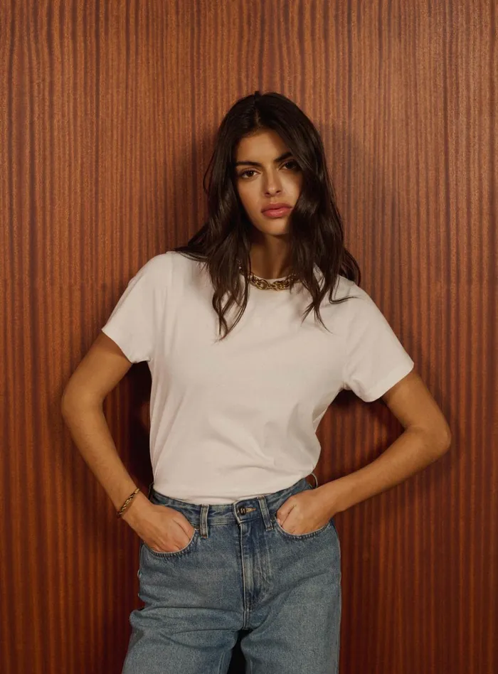 Petite Mendigote Tops Blouses Titi Embroidered PM TShirt White 8211 Women