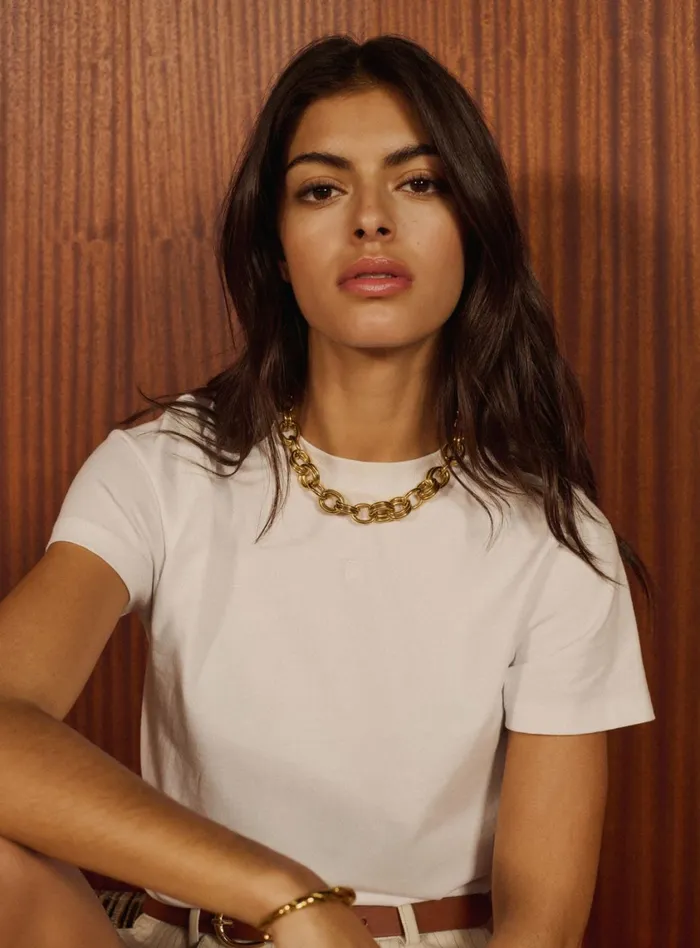 Petite Mendigote Tops Blouses Titi Embroidered PM TShirt White 8211 Women