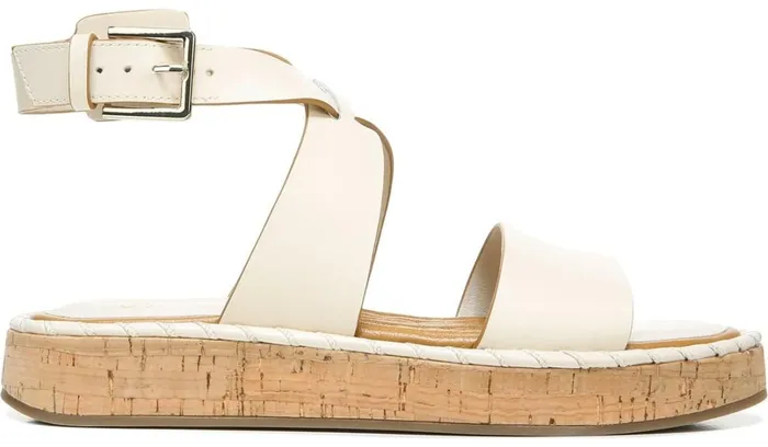 Platform Women Franco Sarto Sarto Zarlo Platform Sandal Cream Leather
