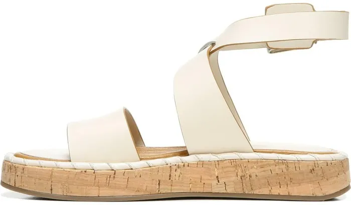 Platform Women Franco Sarto Sarto Zarlo Platform Sandal Cream Leather