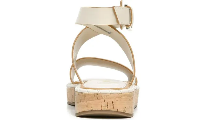 Platform Women Franco Sarto Sarto Zarlo Platform Sandal Cream Leather