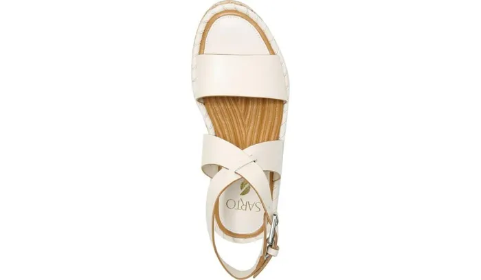 Platform Women Franco Sarto Sarto Zarlo Platform Sandal Cream Leather