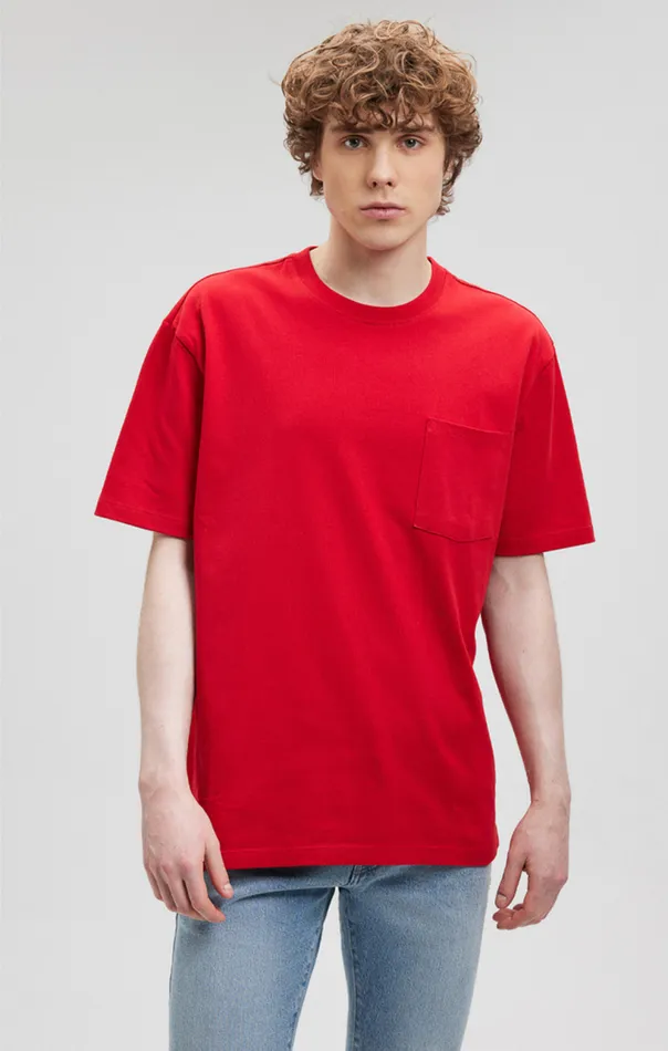 Pocket TShirt In Mars Red Men Mavi Jeans TShirts Pocket TShirt In Mars Red Men Mavi Jeans TShirts