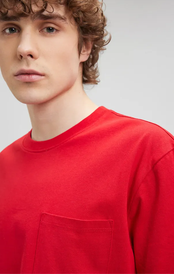 Pocket TShirt In Mars Red Men Mavi Jeans TShirts Pocket TShirt In Mars Red Men Mavi Jeans TShirts
