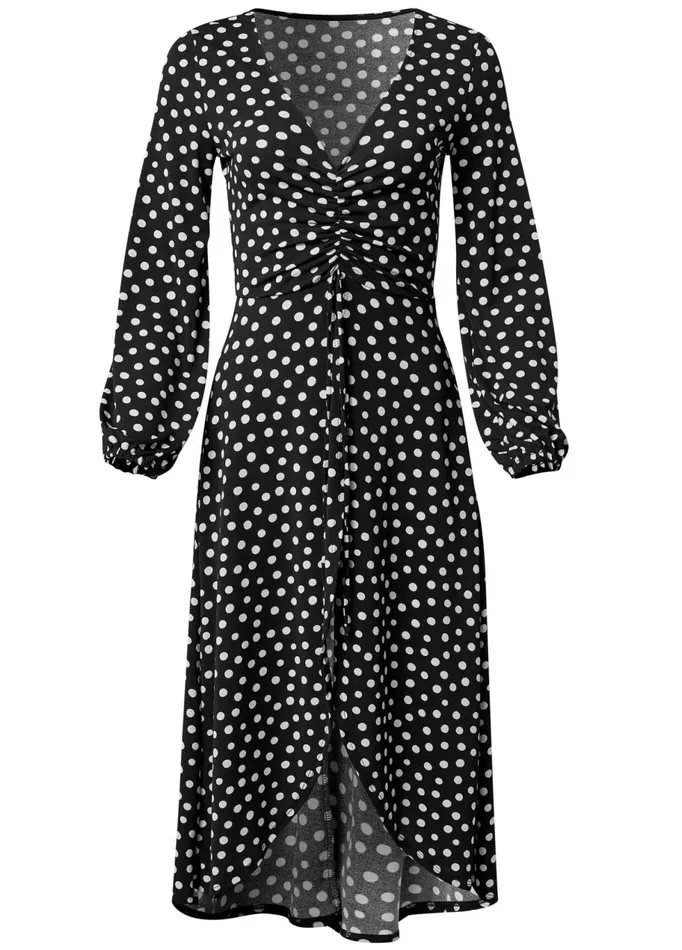 POLKA DOT MAXI TOP Black and White Women VENUS Night Out Tops POLKA DOT MAXI TOP Black and White Women VENUS Night Out Tops