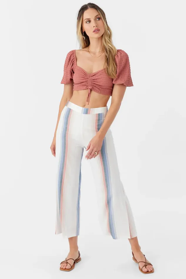 POLLY TEXTURED KNIT CROP TOP Canyon Rose Women O039NEILL Clothing