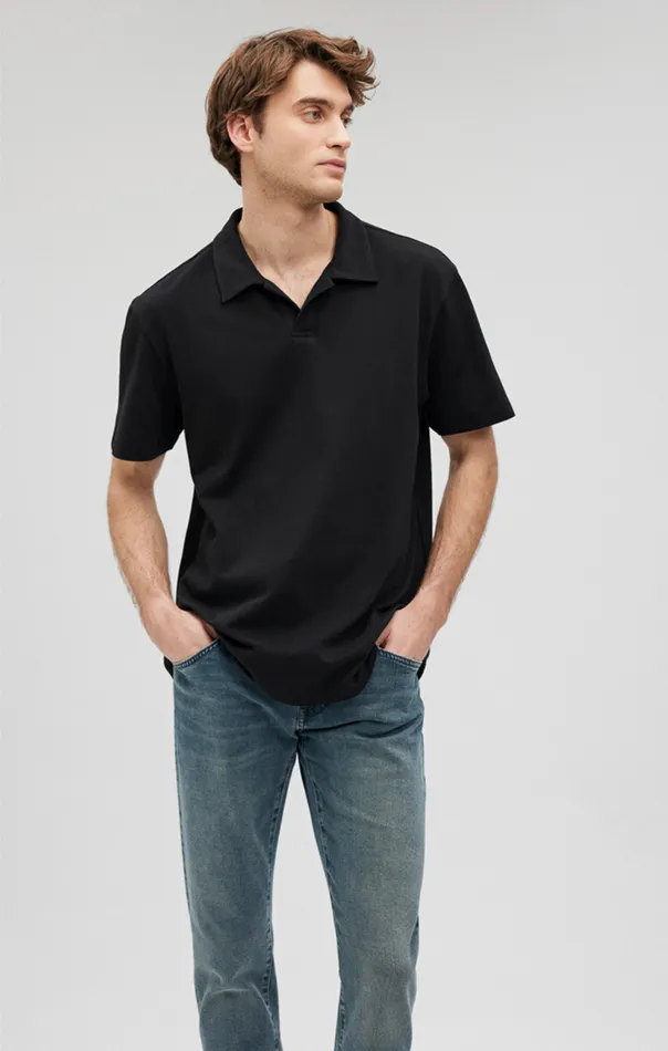Polo Shirt In Black Men Mavi Jeans Shirts