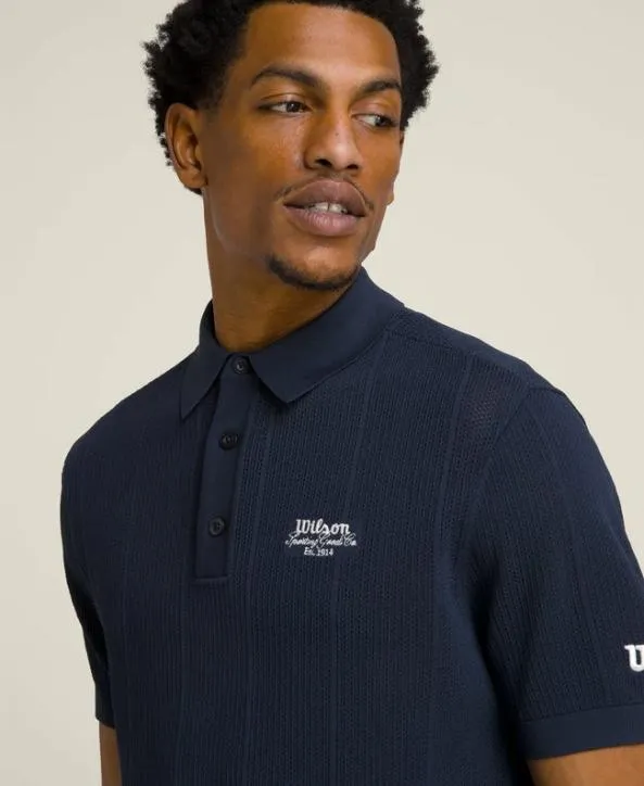 Polos Men Wilson Benson Knit Polo Classic Navy Polos Men Wilson Benson Knit Polo Classic Navy