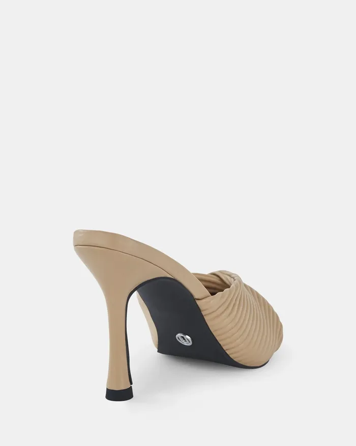 POWER MT Sand Closed Toe Heels Women Party NOVO Shoes