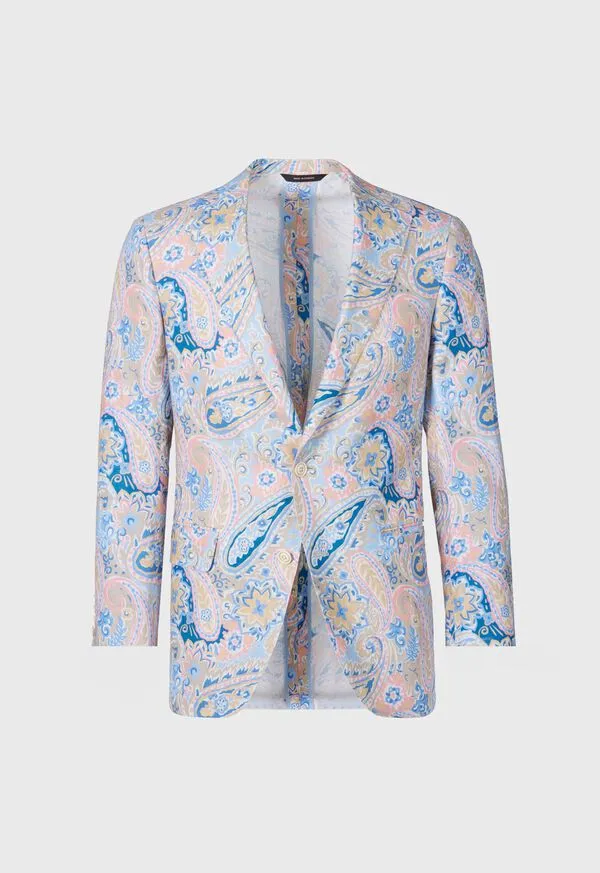 Printed Floral Linen Jacket Multi Mens Blazers and Jackets Paulstuart