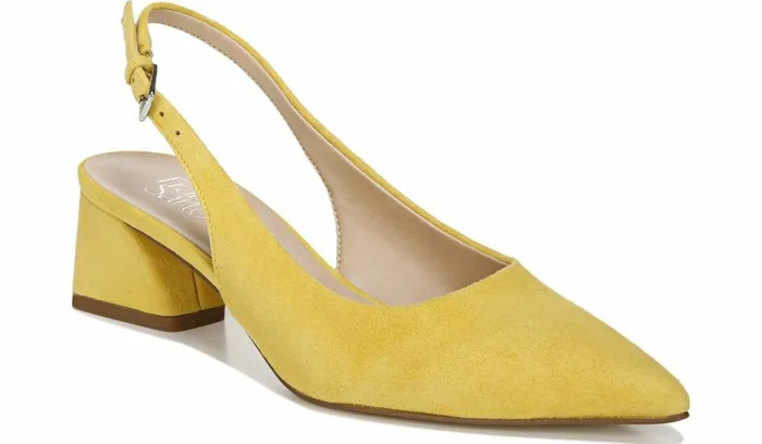Pumps Women Franco Sarto Franco Racer Slingback Pump Yellow Suede