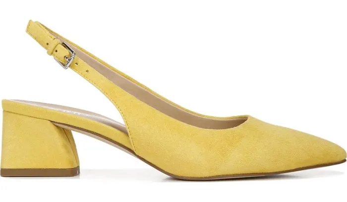 Pumps Women Franco Sarto Franco Racer Slingback Pump Yellow Suede