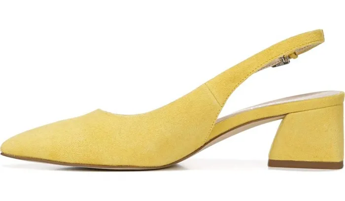 Pumps Women Franco Sarto Franco Racer Slingback Pump Yellow Suede