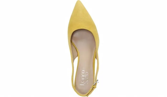 Pumps Women Franco Sarto Franco Racer Slingback Pump Yellow Suede
