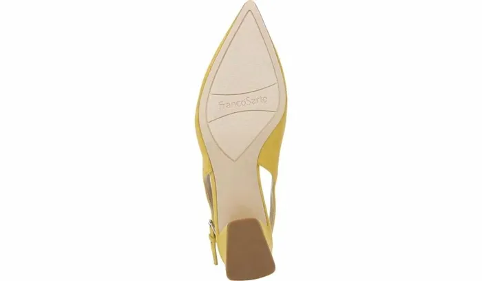 Pumps Women Franco Sarto Franco Racer Slingback Pump Yellow Suede