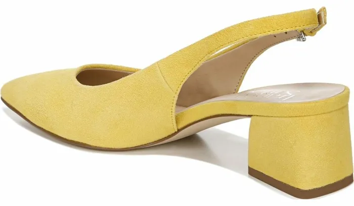 Pumps Women Franco Sarto Franco Racer Slingback Pump Yellow Suede