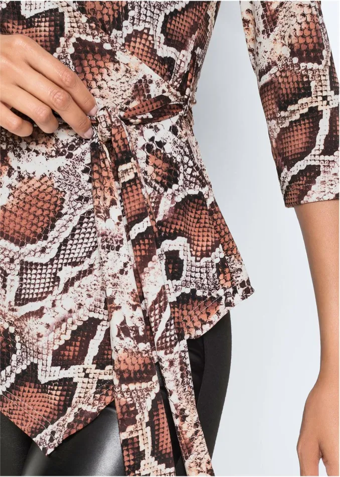 PYTHON PRINT TOP Beige Multi Women VENUS Night Out Tops