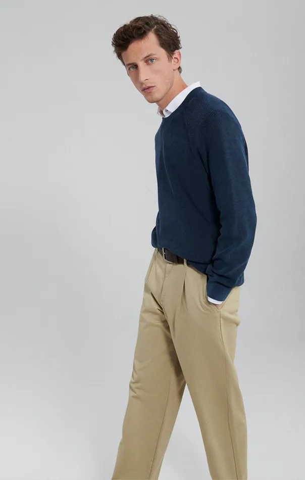 Raglan Sweater In Navy Blazer Men Mavi Jeans Sweaters