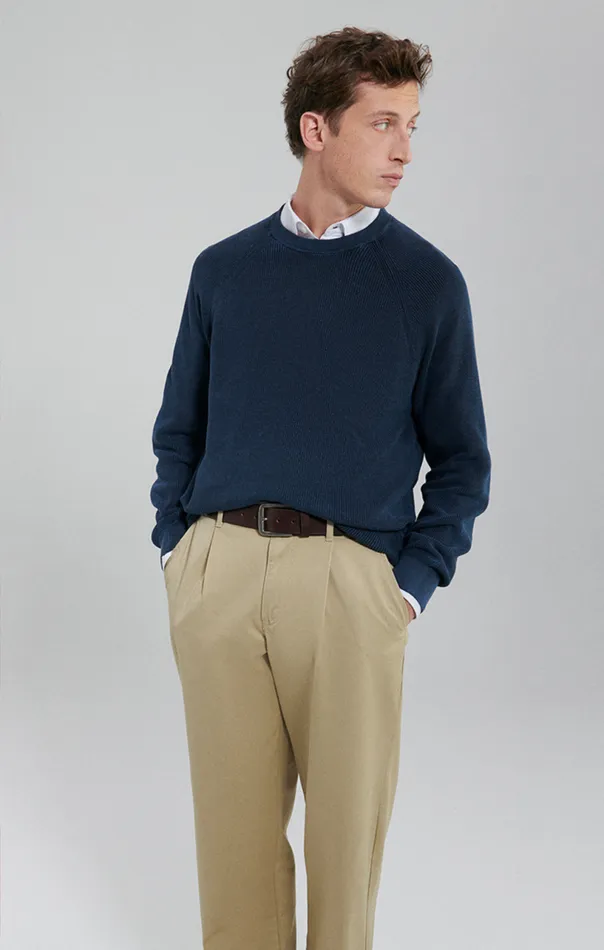 Raglan Sweater In Navy Blazer Men Mavi Jeans Sweaters Raglan Sweater In Navy Blazer Men Mavi Jeans Sweaters