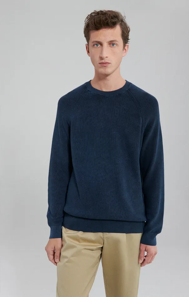 Raglan Sweater In Navy Blazer Men Mavi Jeans Sweaters Raglan Sweater In Navy Blazer Men Mavi Jeans Sweaters