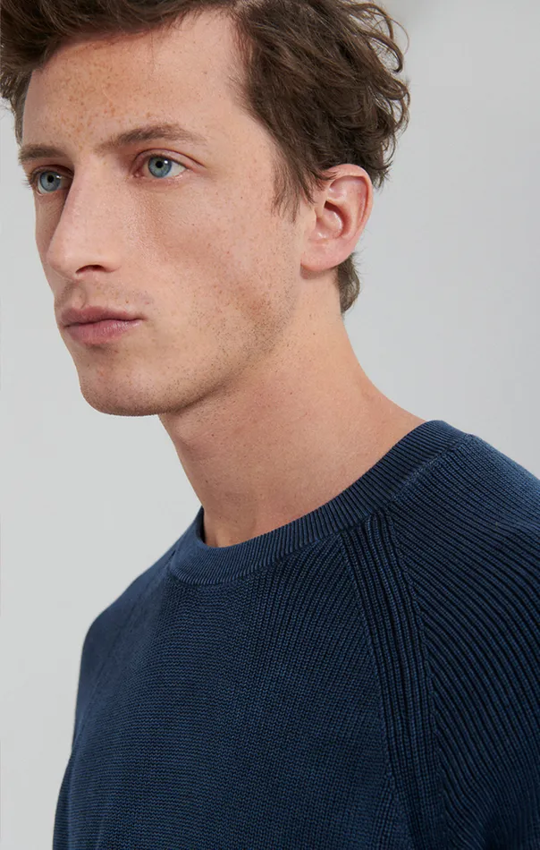 Raglan Sweater In Navy Blazer Men Mavi Jeans Sweaters Raglan Sweater In Navy Blazer Men Mavi Jeans Sweaters