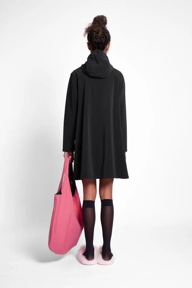 Raincoats Women Stutterheim Mosebacke Lightweight Matte Raincoat Black