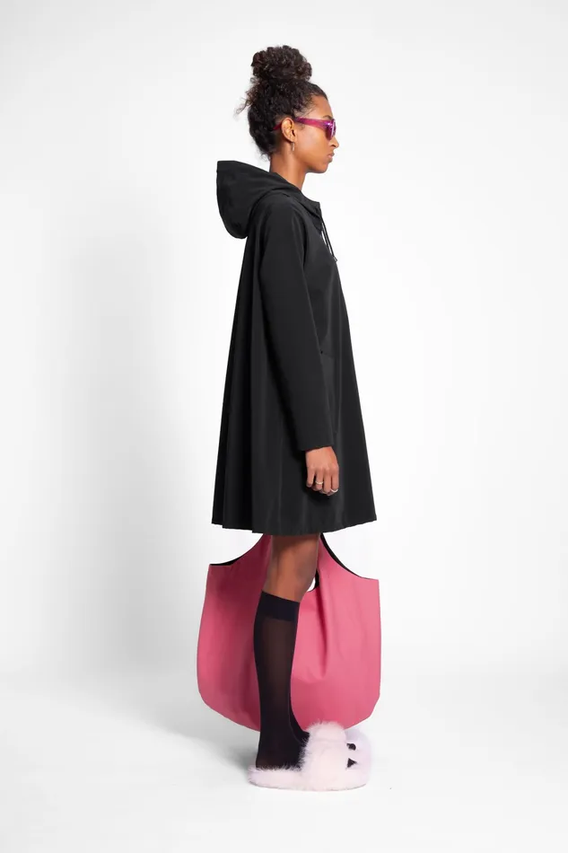 Raincoats Women Stutterheim Mosebacke Lightweight Matte Raincoat Black