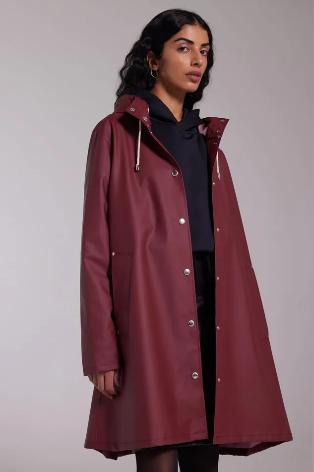 Raincoats Women Stutterheim Mosebacke Lightweight Raincoat Burgundy
