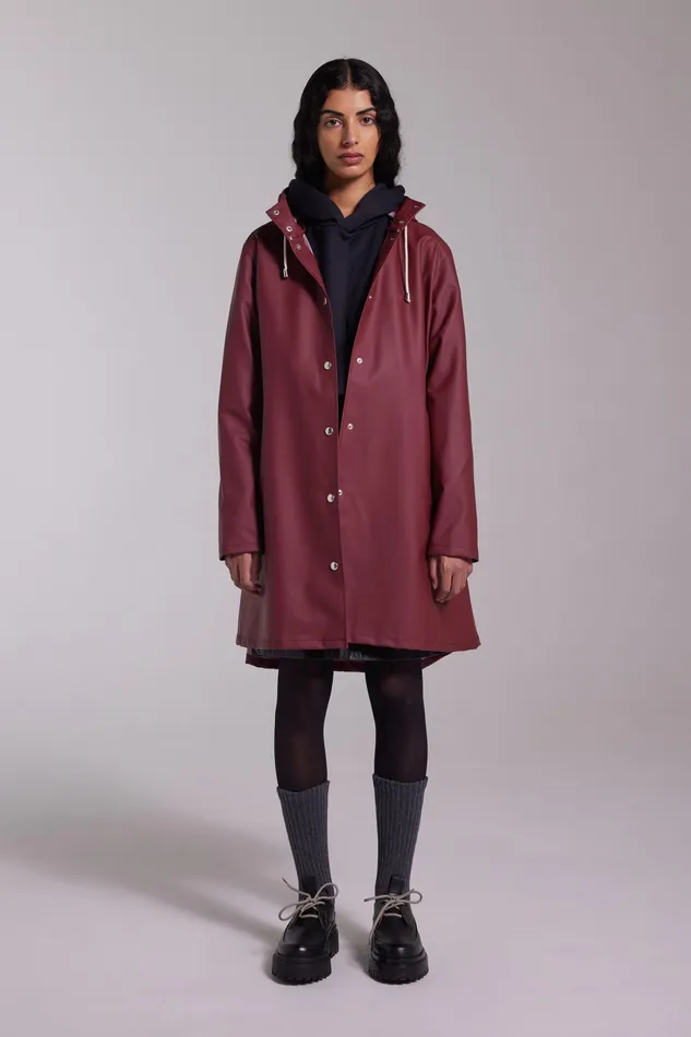 Raincoats Women Stutterheim Mosebacke Lightweight Raincoat Burgundy