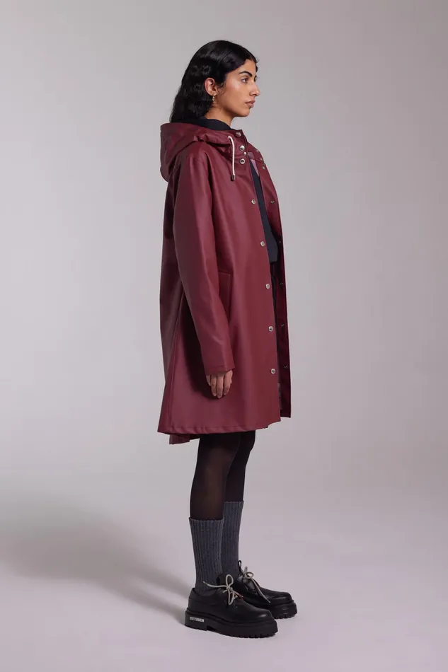 Raincoats Women Stutterheim Mosebacke Lightweight Raincoat Burgundy