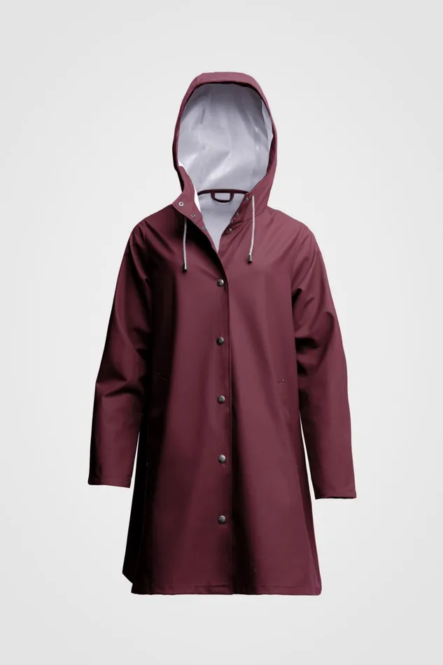Raincoats Women Stutterheim Mosebacke Lightweight Raincoat Burgundy