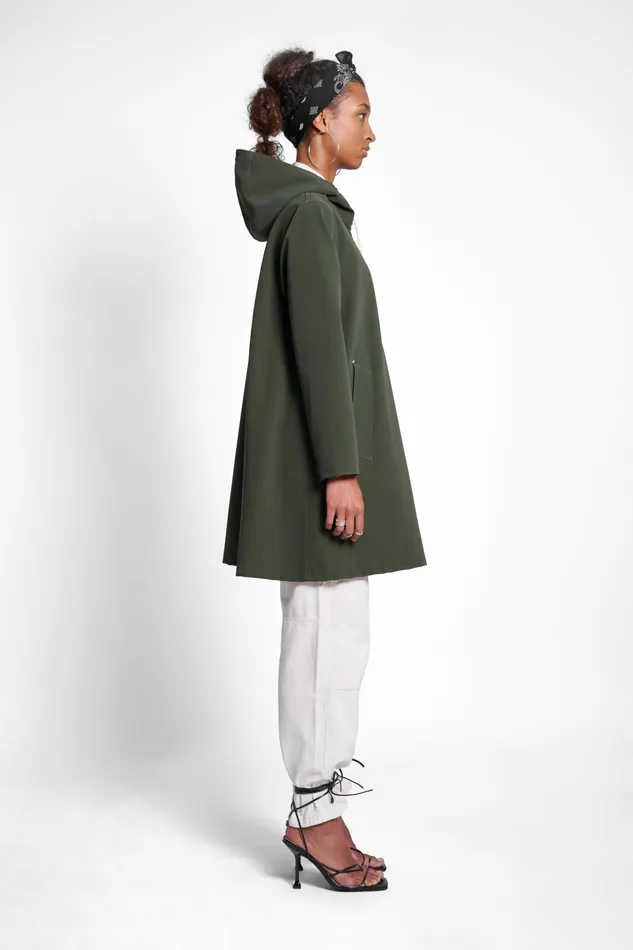 Raincoats Women Stutterheim Mosebacke Matte Raincoat Green