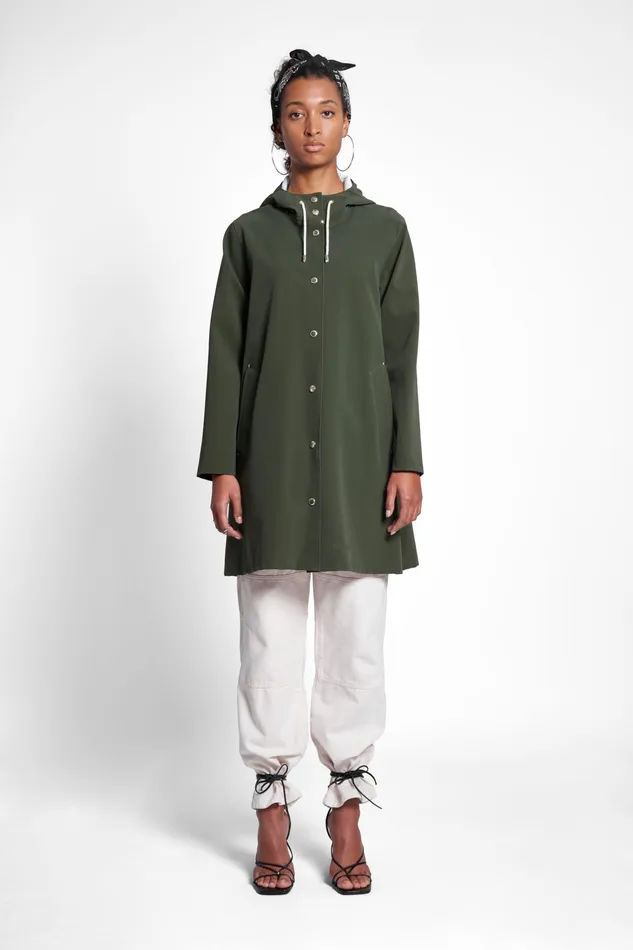 Raincoats Women Stutterheim Mosebacke Matte Raincoat Green