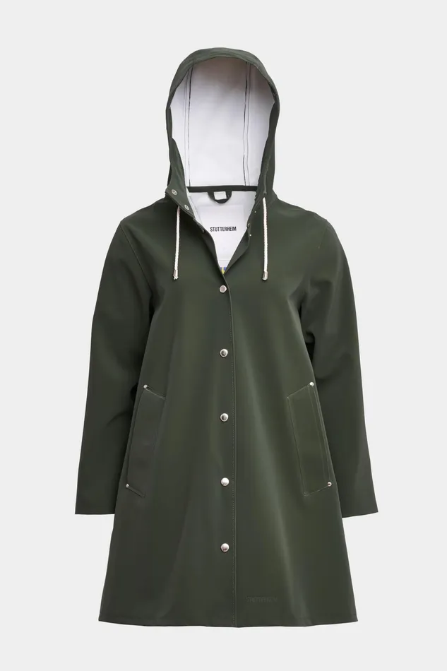 Raincoats Women Stutterheim Mosebacke Matte Raincoat Green